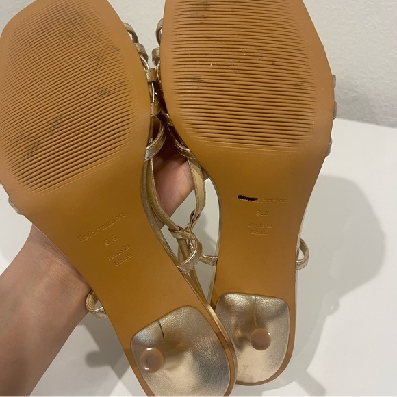 REFORMATION Elsie Slingback Gold Heels Sandals size 9.5 - Picture 13 of 16
